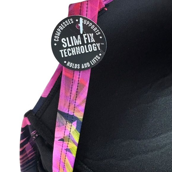 Torrid Slim Fix One Piece Underwire Swimsuit Lattice Sides Push Up Size 4/DD-F - Picture 5 of 11